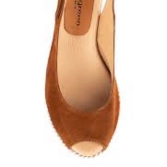 Alberto Zago Woman’s Peep Toe Sling Back Sandals In Cognac Size 6 - Picture 2 of 8